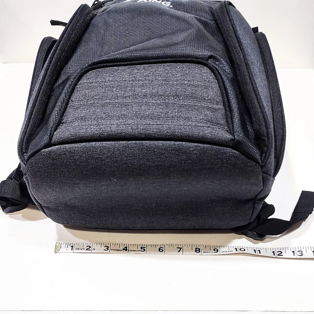 OGIO Hatch Laptop Backpack Black Charcoal Gray Embroidered Smoothie King Logo
